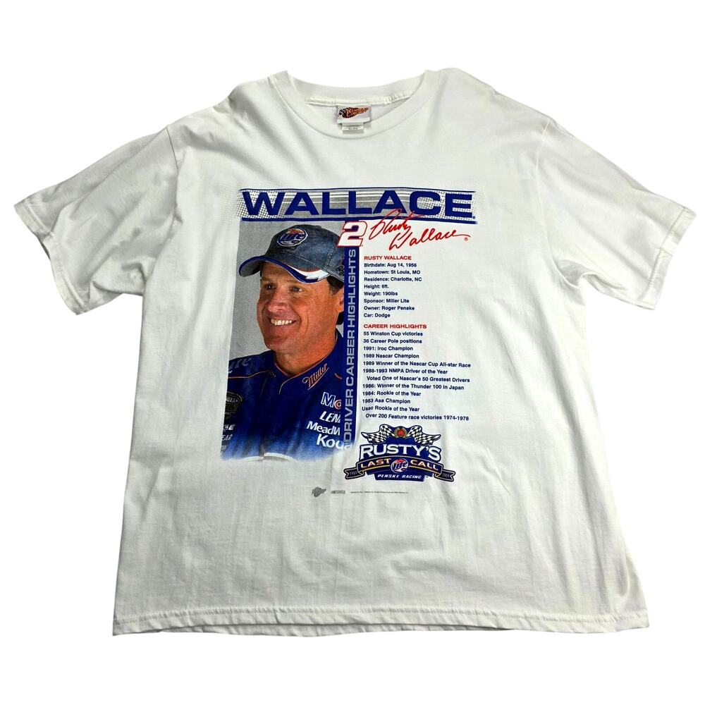 Rusty Wallace NASCAR Winner's Circle Last Call Racing Graphic Tee XL